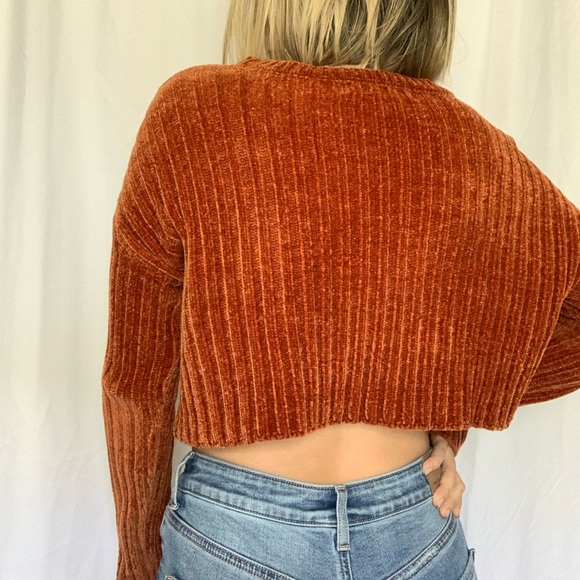 Orange cropped sweater - Picture 2 of 4